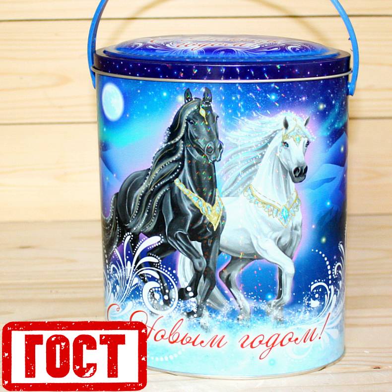 Сладкий новогодний подарок по ГОСТу в жестяной упаковке в Ликино-Дулёво